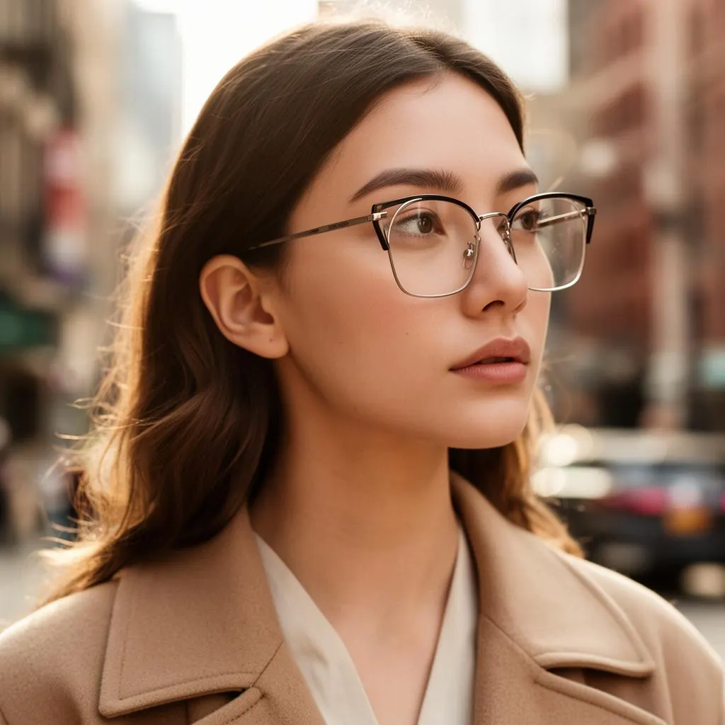 Femme portant des lunettes Vision770